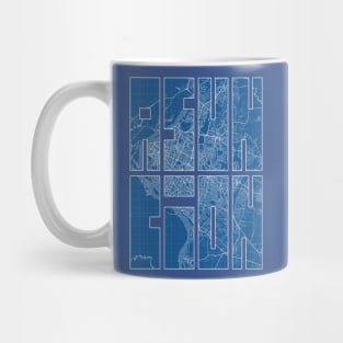 Asuncion, Paraguay City Map Typography - Blueprint Mug